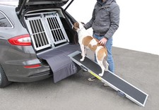 Auto-Hunderampe Aluminium-Hunderampe Walkup Alu-Hunderampe Hunde Einstiegshilfe 