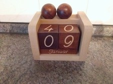 Tages Kalender  Holz Monat Datum Würfel