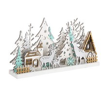 Winterlandschaft aus Holz mit