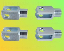 4 x Gabelkopf 4x8 M4 verzinkt - Gabelgelenk Gabelköpfe