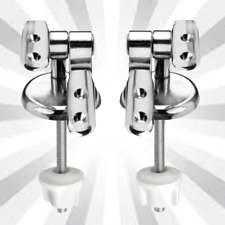 Cornat WC-Sitz-Scharnier mit Befestigung, Messing verchromt