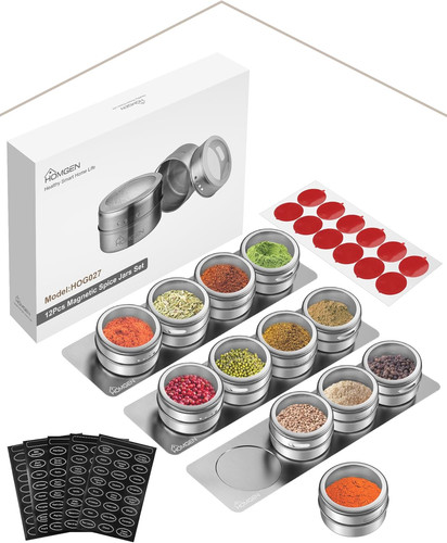 Gewürzdosen magnetisch - magnetisch, 12