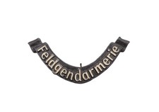 Schriftzug Feldgendarmerie - Ersatzteil Ringkragen - Brustschild - 2. Weltkrieg