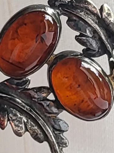 Große bernstein brosche 925 - große,