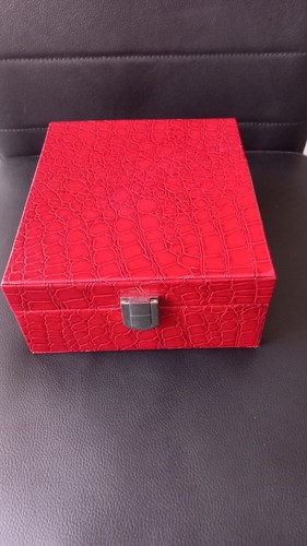 Uhrenbox aufbewahrungsbox rot - uhrenbox,