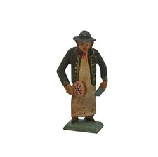 Grulicher Krippenfigur, Gabenbringer Metzger / Fleischer,  > 7 cm <   (# 13646)