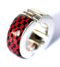 Indianerschmuck Herren Ohrringe Herren CREOLE 925 Silber Echtschmuck inlay