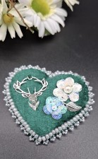 Brosche Herz ca. 7cm x 6,5cm