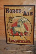 Altes Brauereischild/Blechschild Belgien 30er J.Horse-Ale Imperial,Reklame Bier