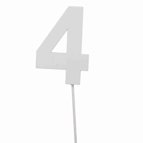 Stecker zahl holz weiß - zahl, h7cm