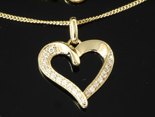 585 goldkette mit kleinem herz - 585,