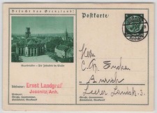 D. R. Bildpostkarte P 221 gebraucht SAARBRÜCKEN LUDWIGSKIRCHE in JEßNITZ [721]