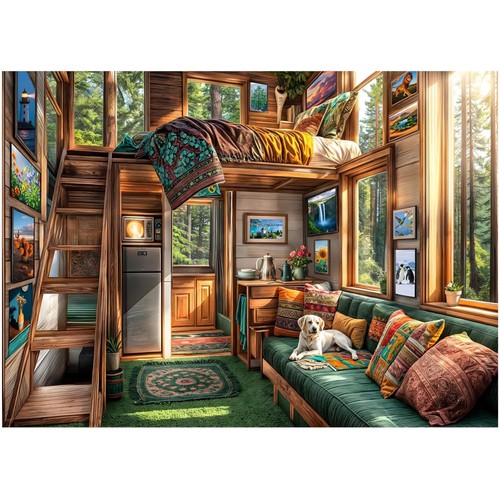 Puzzle 1000 teile waldhaus - puzzle,