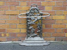 Antiker französicher Schirmständer Ente Schilf Motiv Gusseisen aus Frankreich