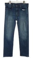 LEVI'S 505 Jeans Herren W36/L34 Blau Denim Faded Straight Fit Whiskers