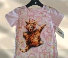 Mädchen T-Shirt Katze Gr