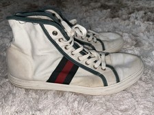 Original Gucci Herren Sneaker Weiß Stoff 43 High Top