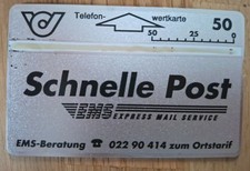 Telefonkarte Österreich Schnelle Post EMS Express Mail Service Wertkarte 50