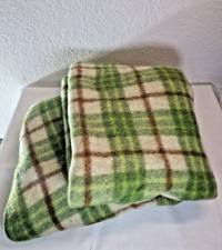 Decke Schurwolle Schurwolldecke Schafsdecke Schafsschurdecke grün 1,76x1,27 m