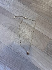 Halskette Goldfarben mit Herz und Kügelchen An Der Kette NEU