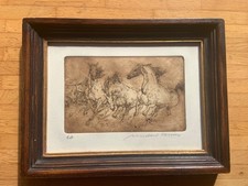 Medard Varsanyi Radierung Pferde