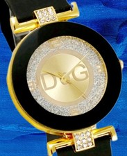 Damen Armbanduhr?Damen Quarz Uhr Schwarz Gold Strass Damen Schmuck Quarzuhr Neu
