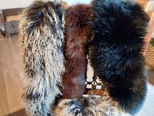 Pelz-Schal Toscana-Lamm schwarz, 90 cm, sehr voluminoes und neu ohne Etikett