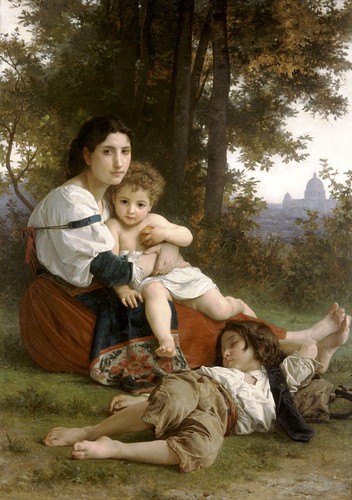 Bouguereau repos vintage - le,