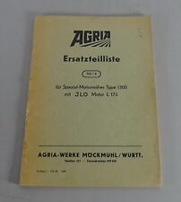 Teilekatalog / Ersatzteilliste Agria Spezial-Motormäher Typ 1300 + JLO Motor