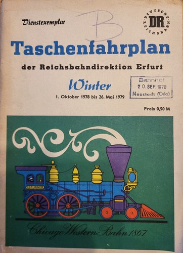 Alter taschenfahrplan - dr,,