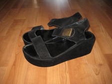 Sandalen, schwarz, 37, Samt, Primark, Gothik, Festival, Sommerschuhe, Damen