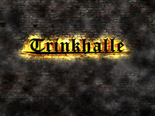 Leuchtschild Schild Trinkhalle Trinker Biertrinker Biergarten Besäufnis Brauerei