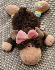 NICI Schaf Mädchen Schleife 30 cm braun  Plüschtier Stofftier liegend Granulat *