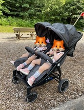 Geschwisterwagen Zwillinge Doppel Kinderwagen Baby Buggy Faltbar