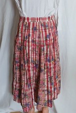 BERWIN & WOLFF Tracht Folklore Landhaus "44" Damen Rock rot kariert Blumenmuster