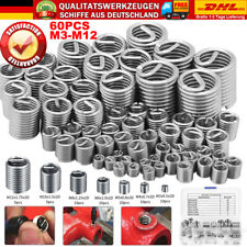 60tlg Metrisch Gewinde Reparatur Einsatz Helicoil Set M3 M4 M5 M6 M8 M10 M12