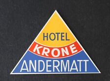 Altes Etikett HOTEL KRONE