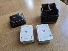 Masenghini Bergamo Mini Kartenspiel Antiquität Lederetui Made In Italy