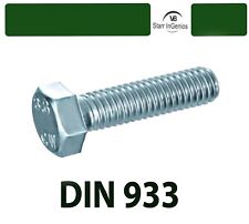 DIN 933 Sechskantschrauben Vollgewinde verzinkt  M6 - M14 Maschinen Schraube