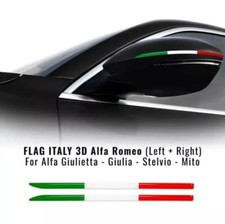 2x 3D Harz Italienische Flagge