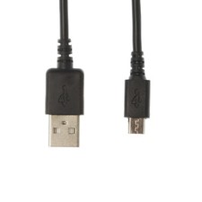 2m USB Schwarz Ladekabel für