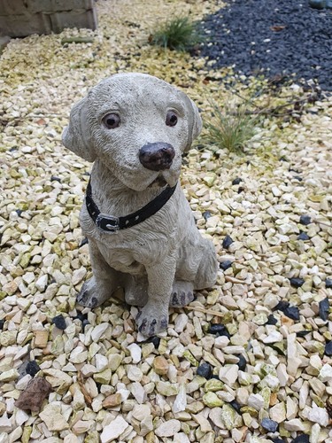 Steinfigur hund jack - steinfigur, hund/jack