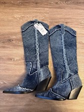 Jeans Stiefel Zara blau Denim