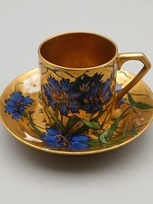 Selten Prunk Mokkatasse Ernst Wahliss Turn Vienna Reliefmalerei