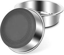 2 Stück Hundenapf Edelstahl, Hundenapf Rutschfest Mit Silikonboden, Hundenäpfe F