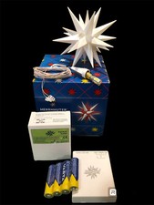 Herrnhuter Stern A1e weiß LED 13cm mit Batteriehalter für Innen NEU und OVP