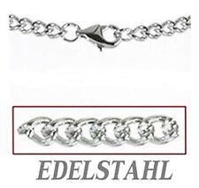 Edelstahl Panzer Kette 38-70 cm Armband 20-24 Herren Damen Kinder Schmuck Silber