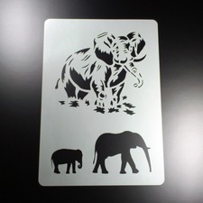 A3 Schablone Elefant Afrika