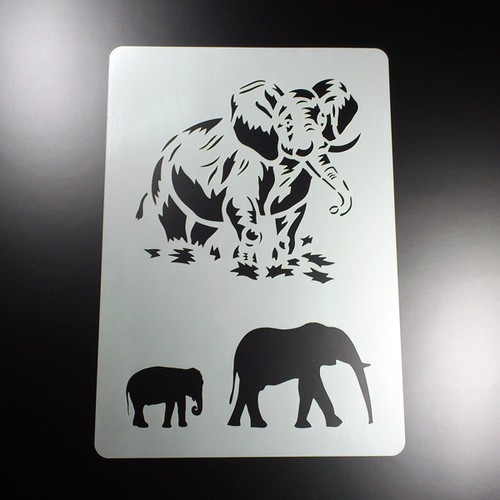 Schablone elefant afrika - elefant,