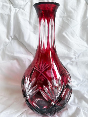 Bleikristallvase rubinrot - bleikristallvase,